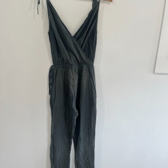 XS Gauzy Strappy Double Wrap Jumpsuit - Picture 2 of 5